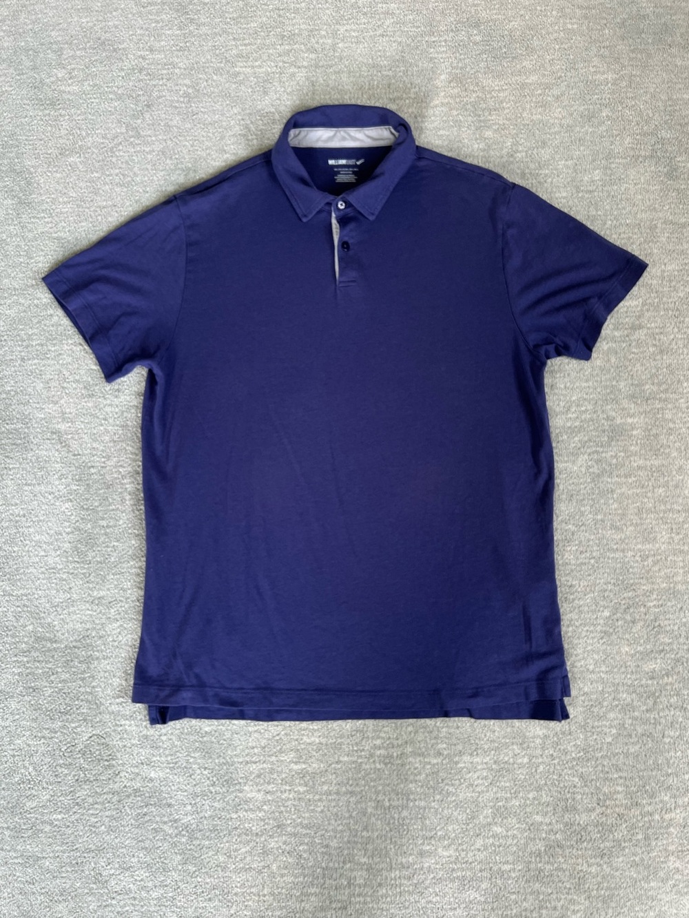 William Rast Men's Navy Blue Cotton/Modal Stretch Polo Shirt Sz. L